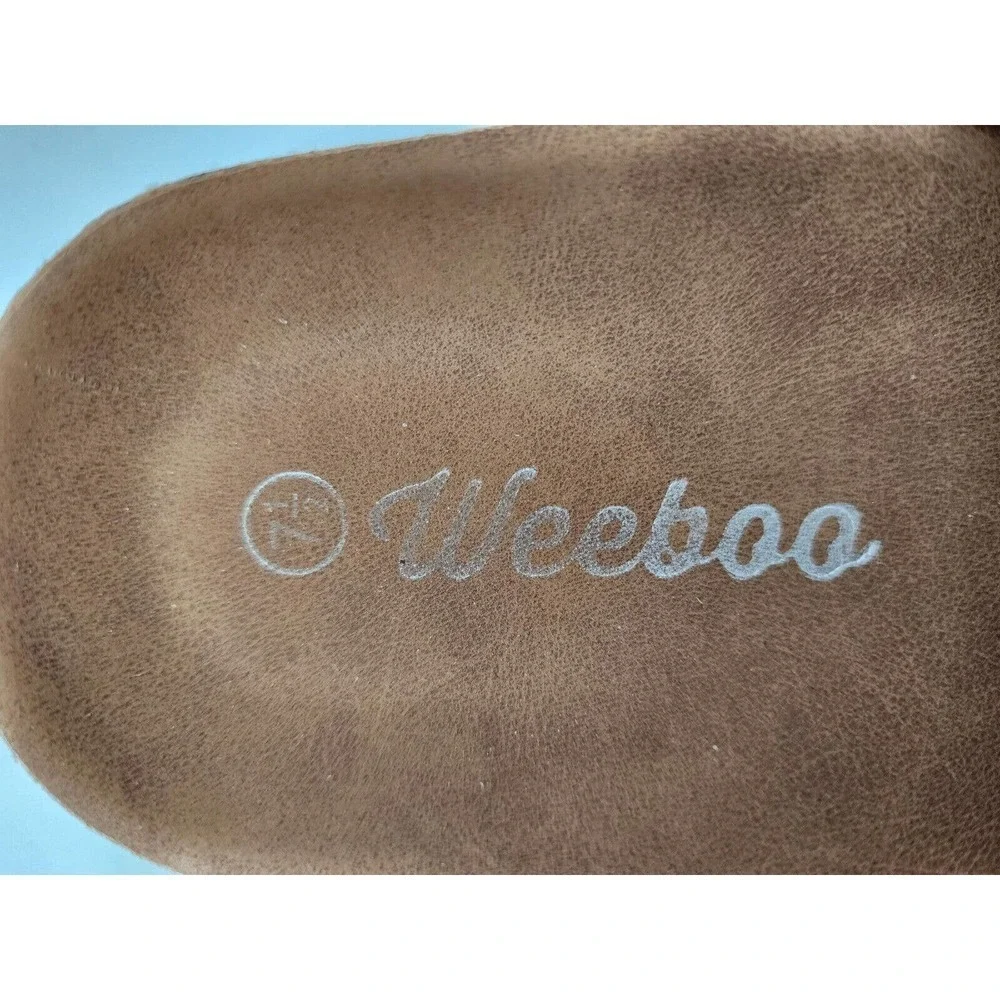 WEEBOO Leopard Suede Leather Slides Sandals Buckle Women's Size 7.5 - Picture 10 of 10